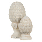 Decoratie Dennenappel Ø 10x18 cm Beige Steen