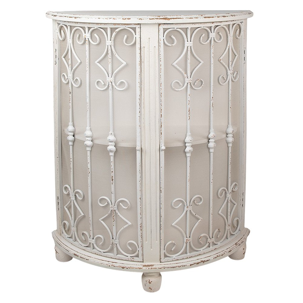 Wandkast Wit, Hout en IJzer 81x32x103 cm