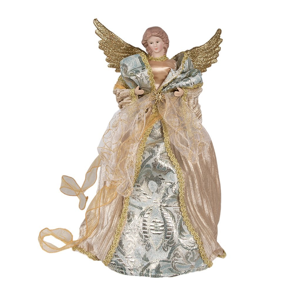 Kerstdecoratie Beld Engel 43 cm Goudkleurig Kunstst van KerstBoomversiering