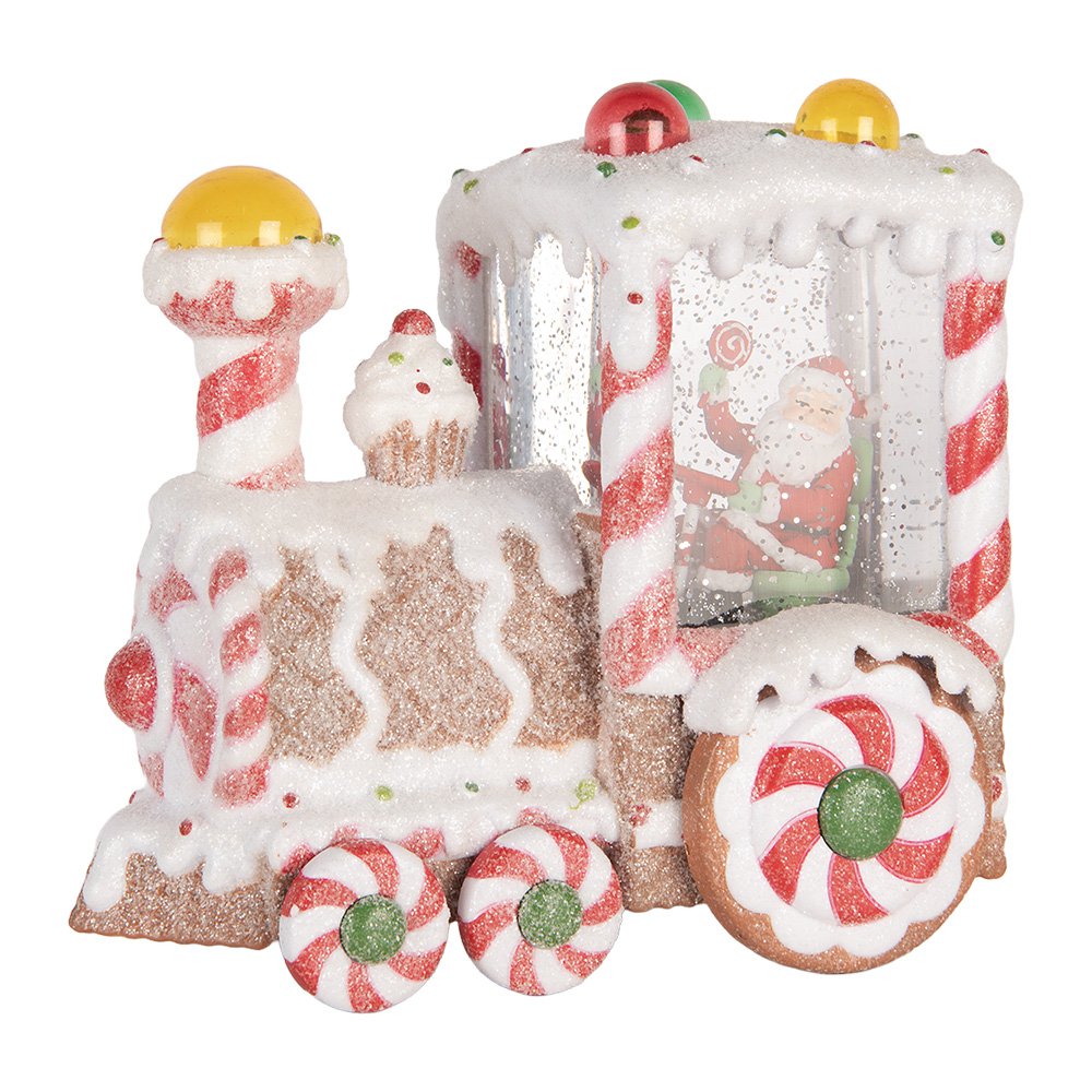 Kerstdecoratie met LED-verlichting en muziek Trein 19x12x18 cm / 3xAA Wit Kunststof