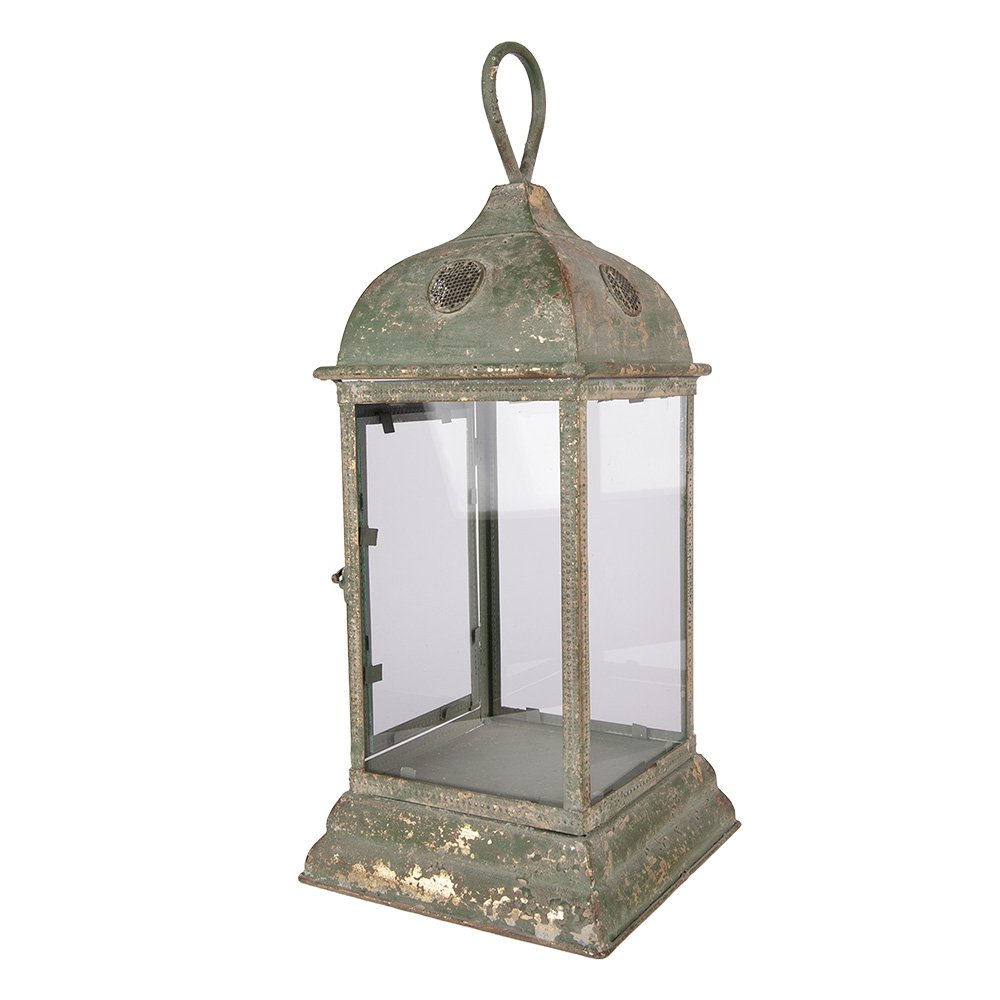 Lantaarn 20x20x49 cm Groen Metaal