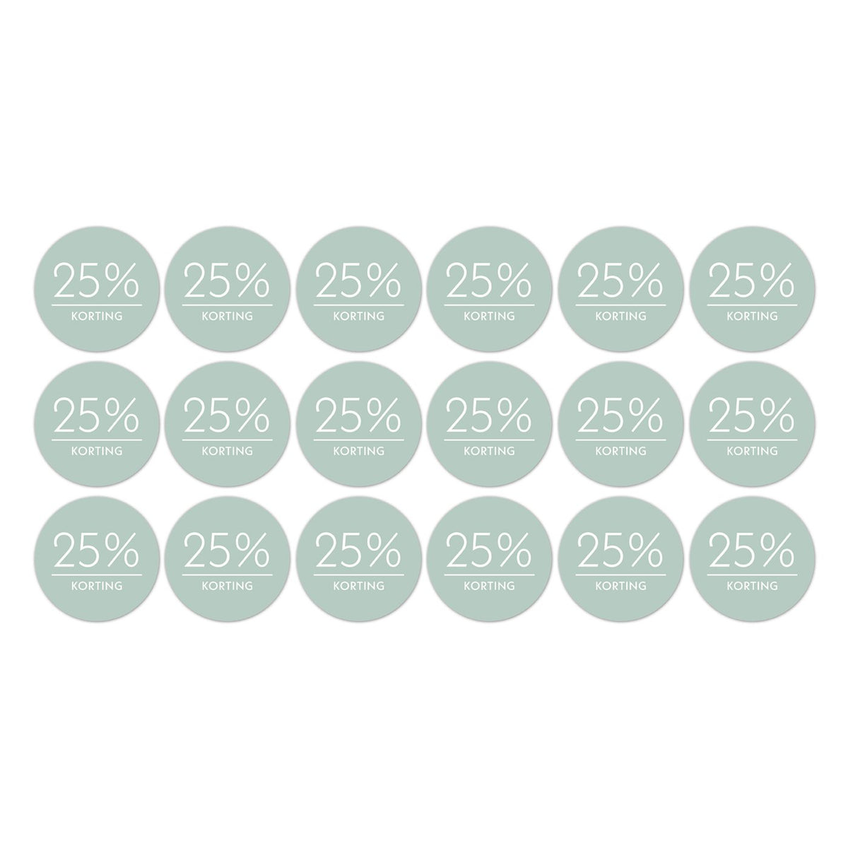 Kortingsstickers op rol - 500 stuks