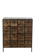 J-Line Kast 16 Schuiven Hout/Metaal Bruin