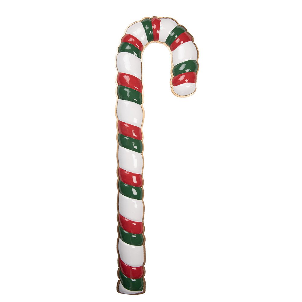 Kerstdecoratie Beeld Zuurstok 30x3x101 cm Wit Metaal