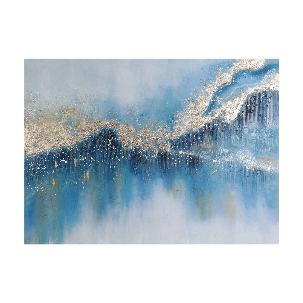 Schilderij Kunohe Blauw 120x90 cm