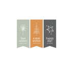 Xmas vaantjes '23 cadeaustickers op rol - 500 stuks