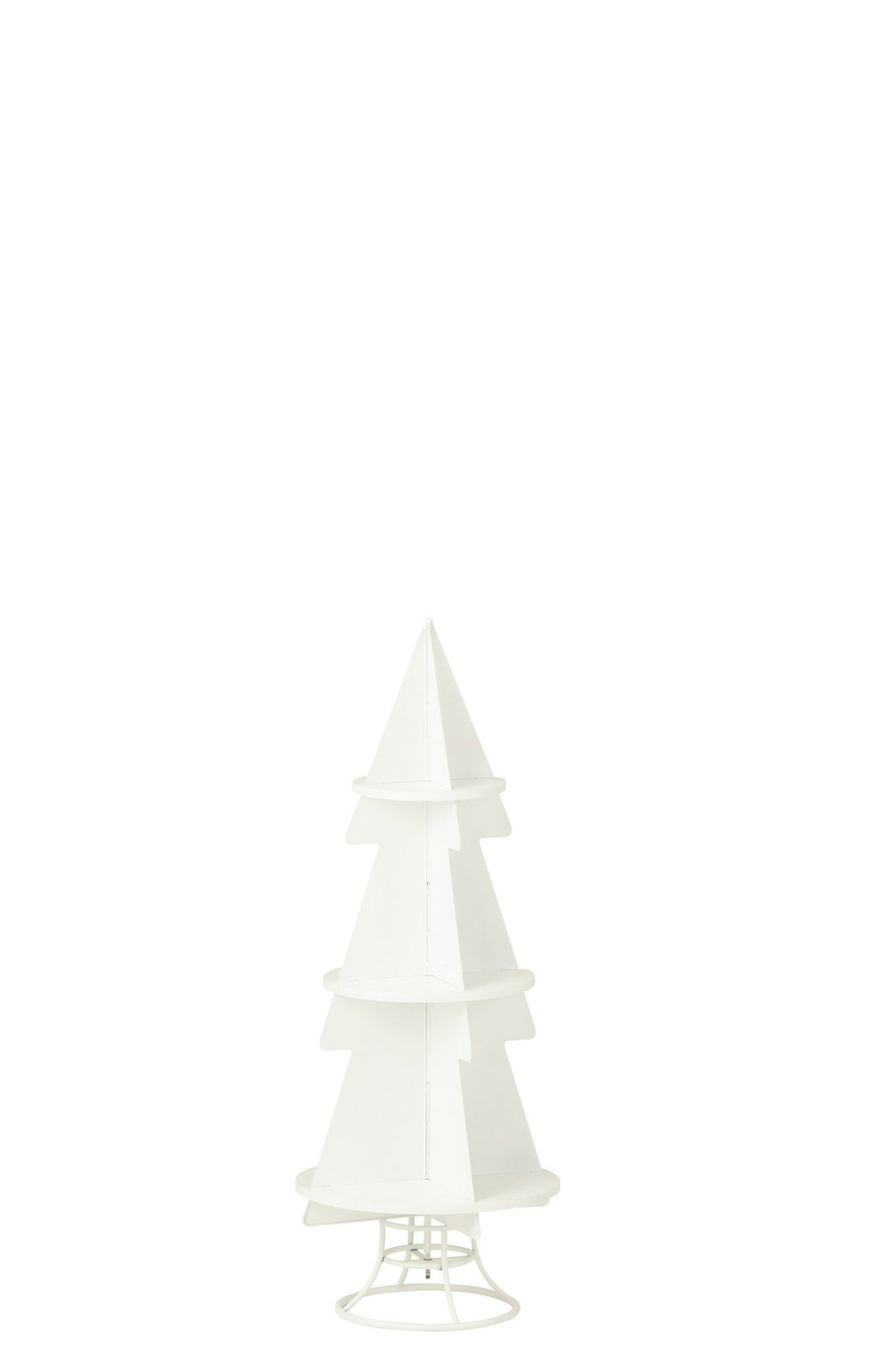 J-Line decoratie rek X'mas Tree - metaal - wit - S