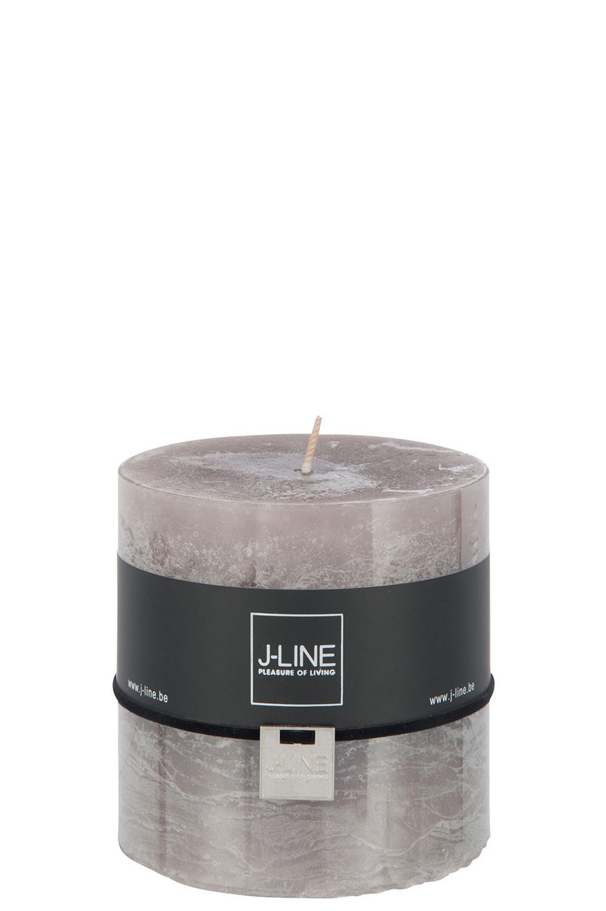J-Line cilinderkaars Topo - grijs - 64U