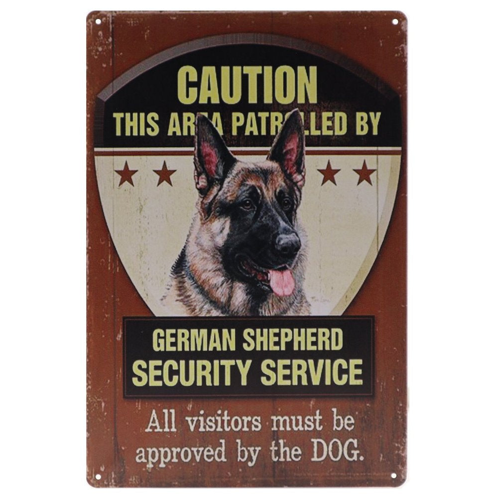 Duitse herder Retro Wandbord 30x20
