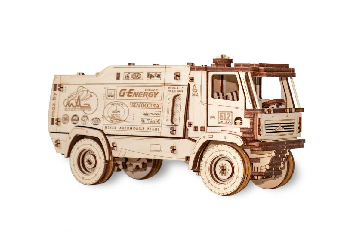 Eco Wood Art (EWA) 3D Mechanische Puzzel, Truck MAZ-5309RR, 686, 35,2x13,1x16,7cm