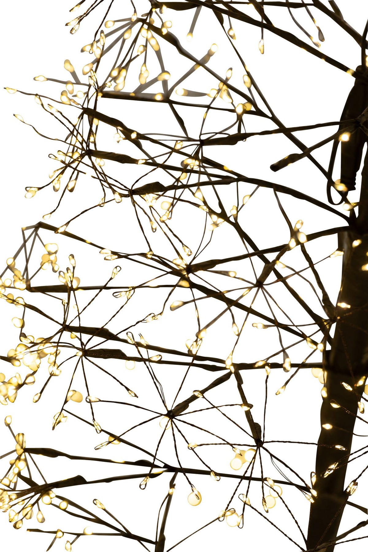 J-Line decoratie Boom - warm witte - ijzer - zwart - S - LED