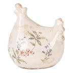 Decoratie Beeld Kip 12x11x13 cm Beige Keramiek