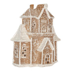 Gingerbread house met LED 18x9x20 cm Bruin Kunststof