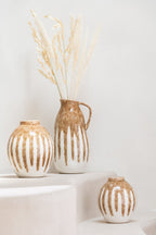 J-Line gedroogde Bladeren - jute - naturel - large