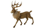 J-Line decoratie Rendier - polyresin - donkerbruin/beige - large