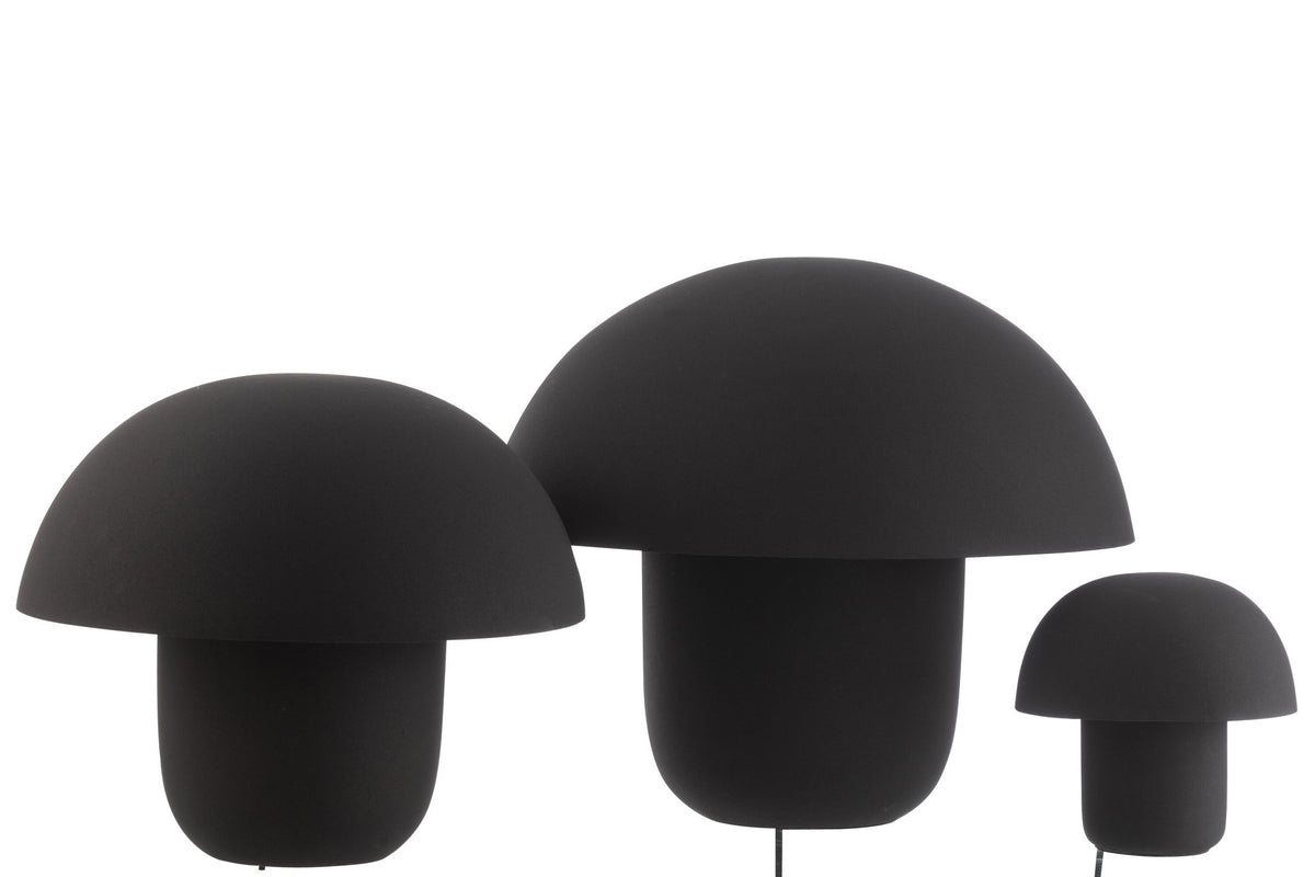J-Line tafellamp - ijzer - zwart - L