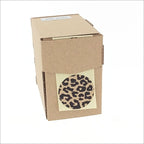 Wensetiket - Panter print - kraft - 250 stuks