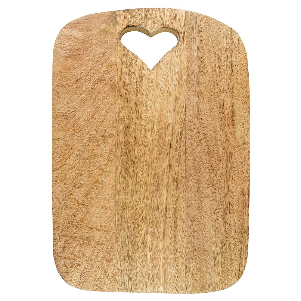 Snijplank hart mango hout 35cm