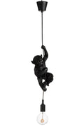 J-Line Lamp Aap Hangend Polyresin Zwart