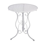 Bistroset Bistrotafel Bistrostoel 3-delig Ø 60x70 / 50x40x93 cm Wit Metaal
