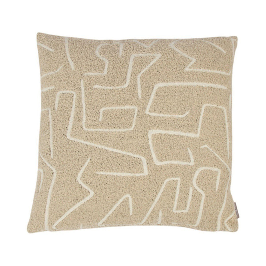 Roy Chenille Jaquard Kussen Creme 45x45cm