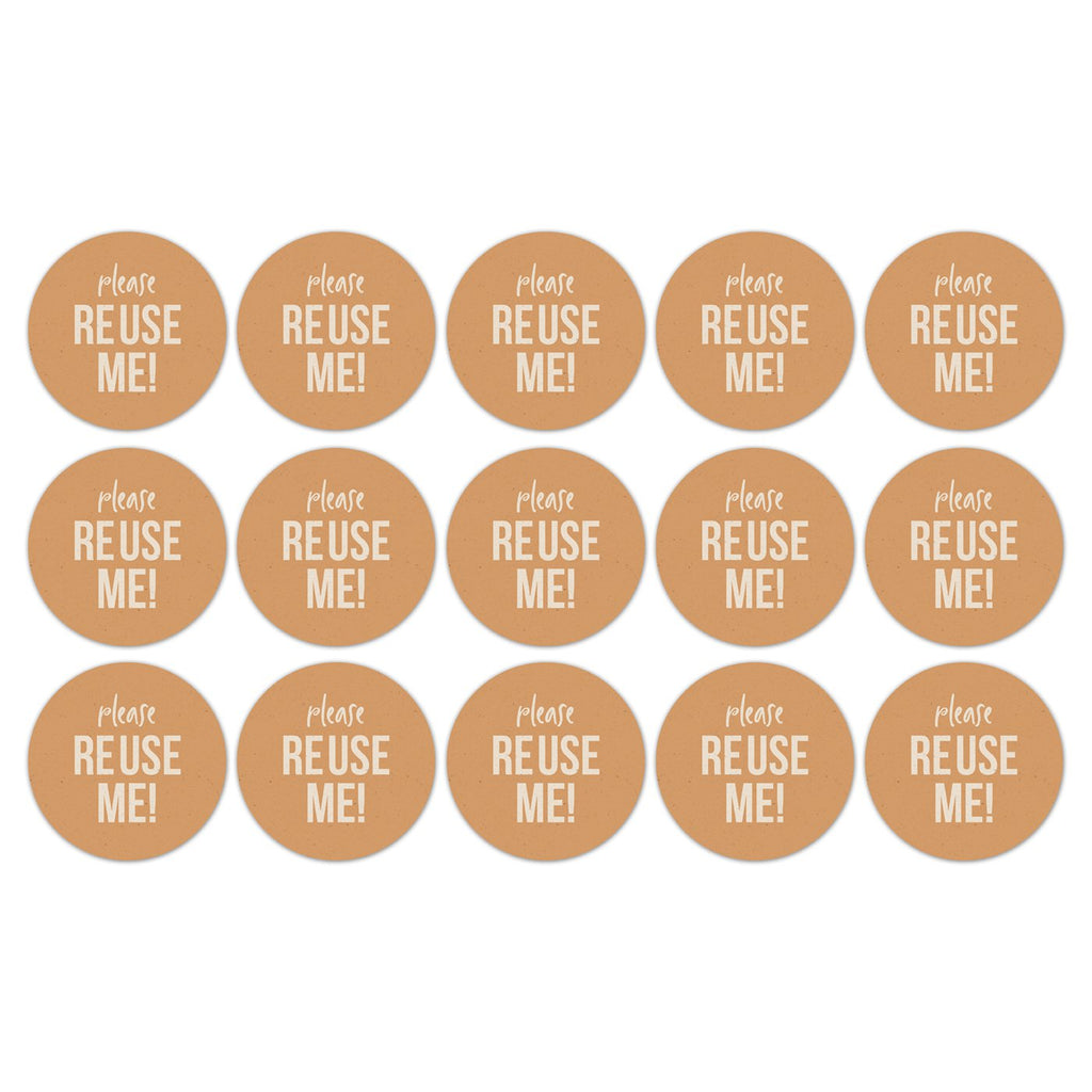 Recycling BIO cadeaustickers op rol - 500 stuks