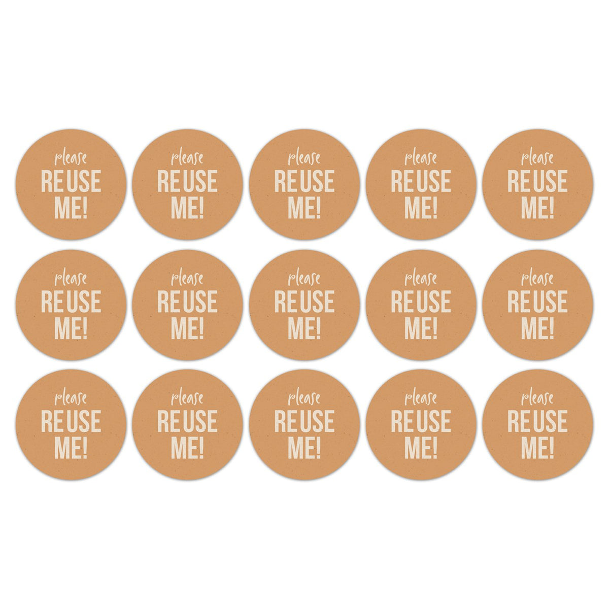 Recycling BIO cadeaustickers op rol - 500 stuks
