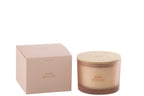 J-Line geurkaars Accords Essentiels - Rose Rêveuse - roze - 28U