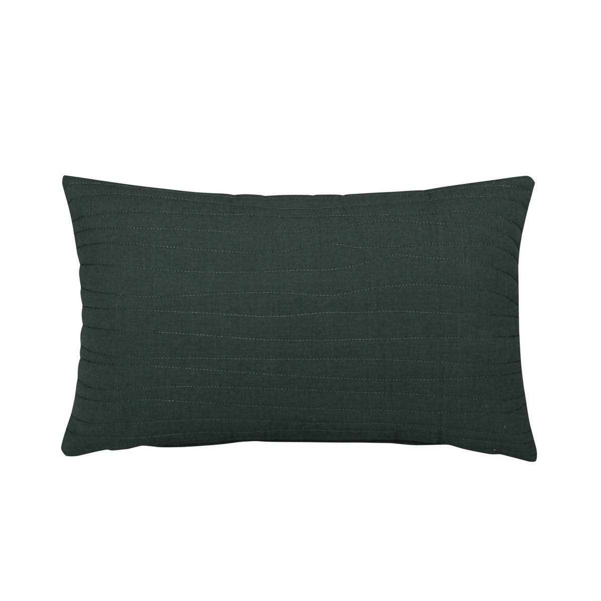 Uneven stitching blue green cushion 30 x 50 cm
