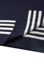 Men Navy Scarf Navy-ecru