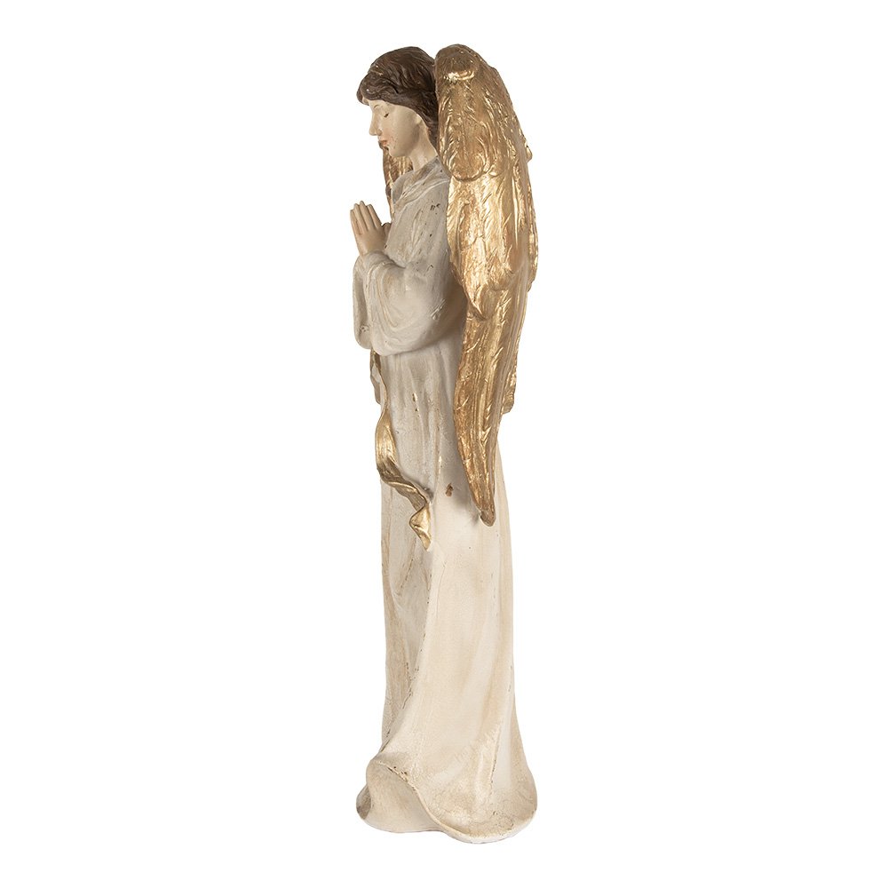 Kerstdecoratie Engel 23x12x47 cm Beige Kunststof