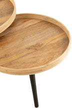 J-Line Set Van 3 Bijzettafel Rond Mango Hout Naturel