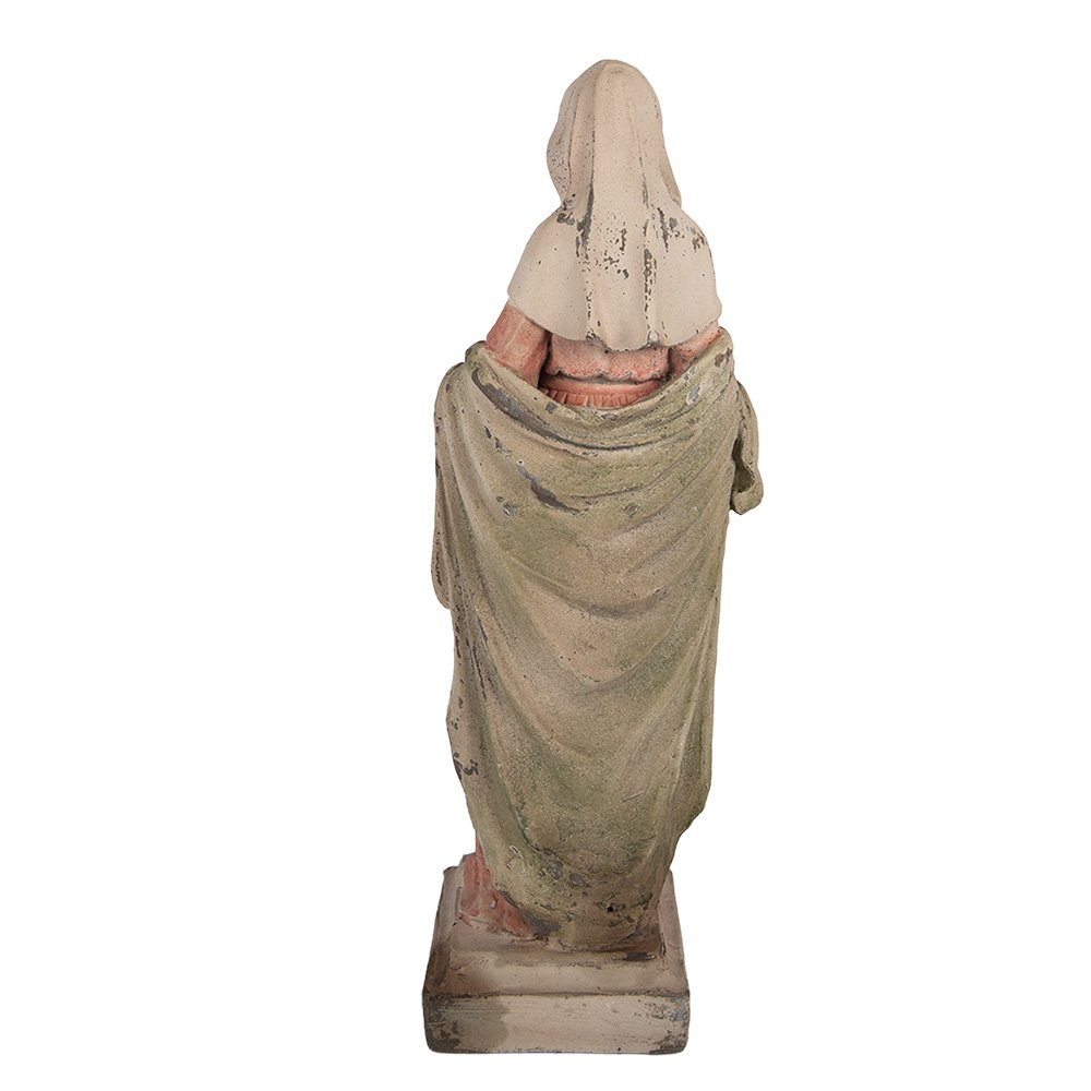 Decoratie Beeld Maria 16x16x44 cm Beige Keramisch materiaal