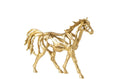 J-Line figuur Paard Rennen - polyresin - goud - S