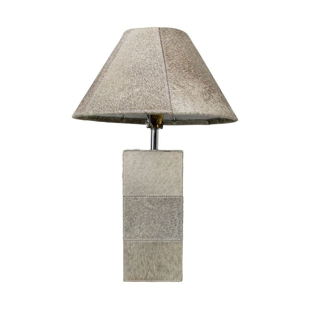 Lampvoet vierkant koe grijs 45cm
