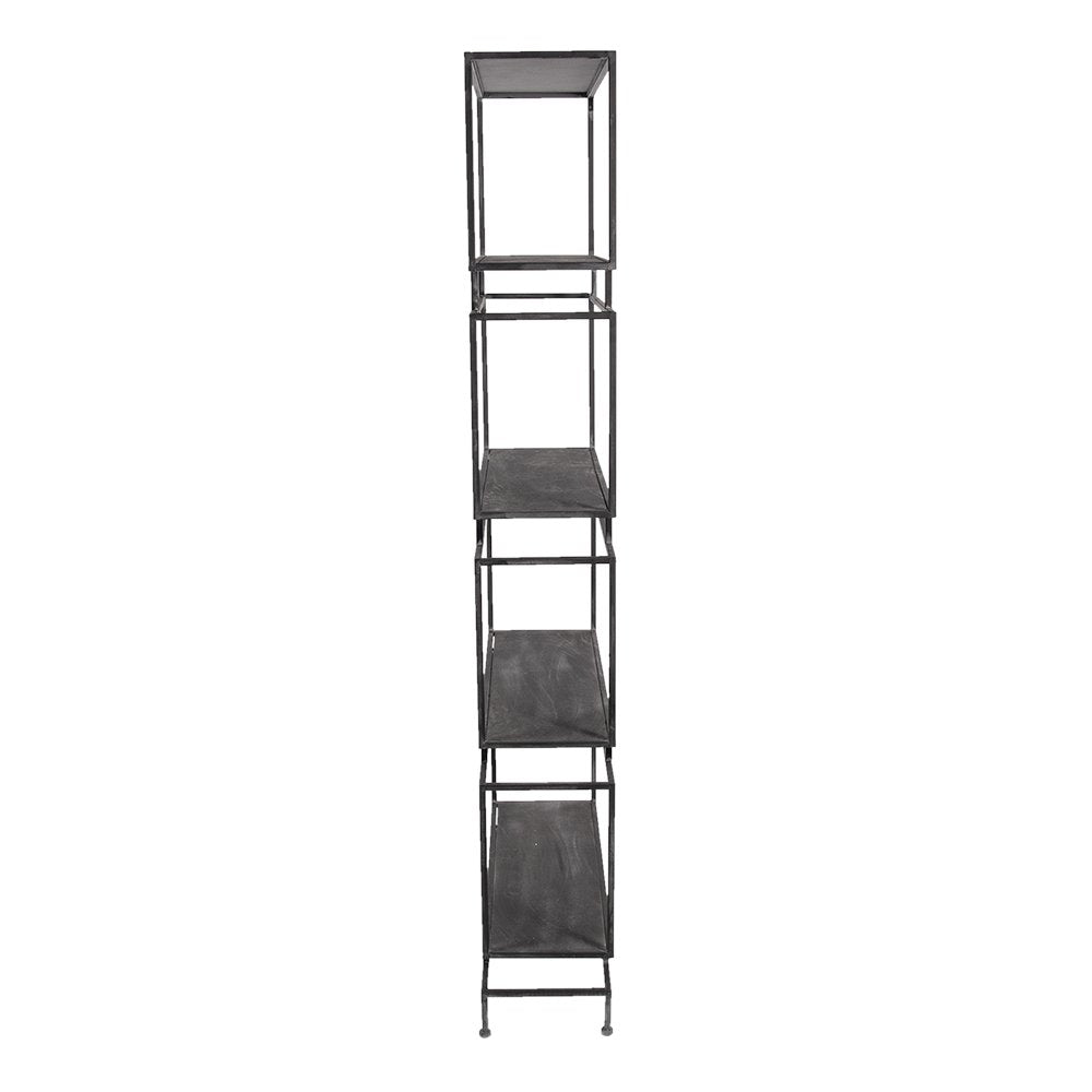 Wandrek Zwart, Metaal 61x23x160 cm