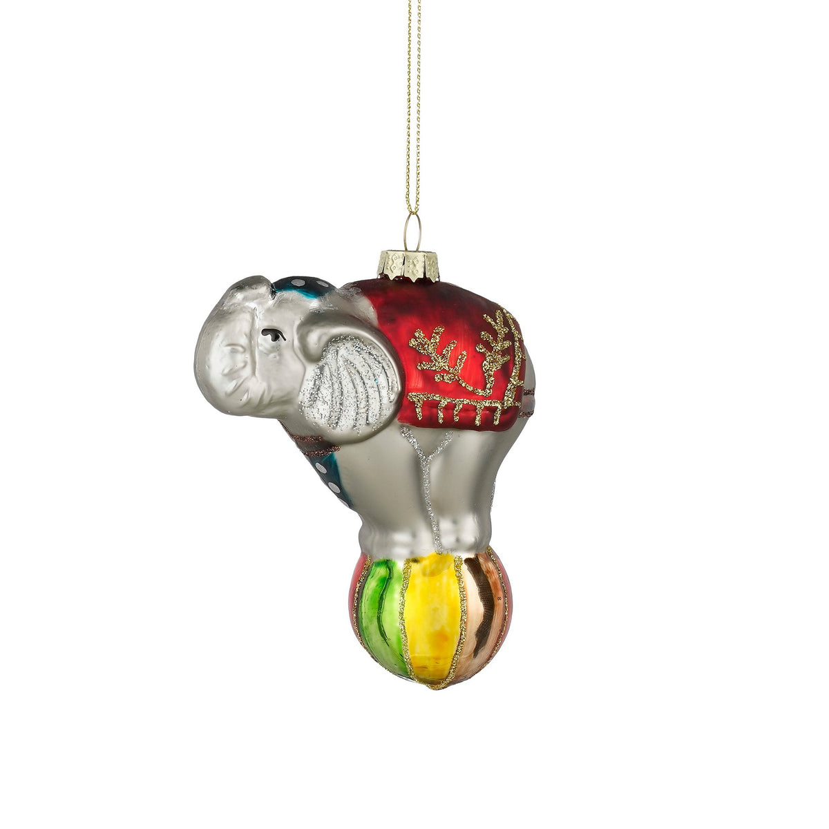Ornament olifant rood l9xb4,5xh10,5
