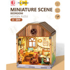 DIY Miniature Scene 3D Bedroom Slaapkamer met LED- verlichting- MDF