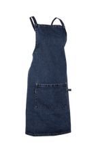 Apron Denim crossback - 75x85 cm, blue