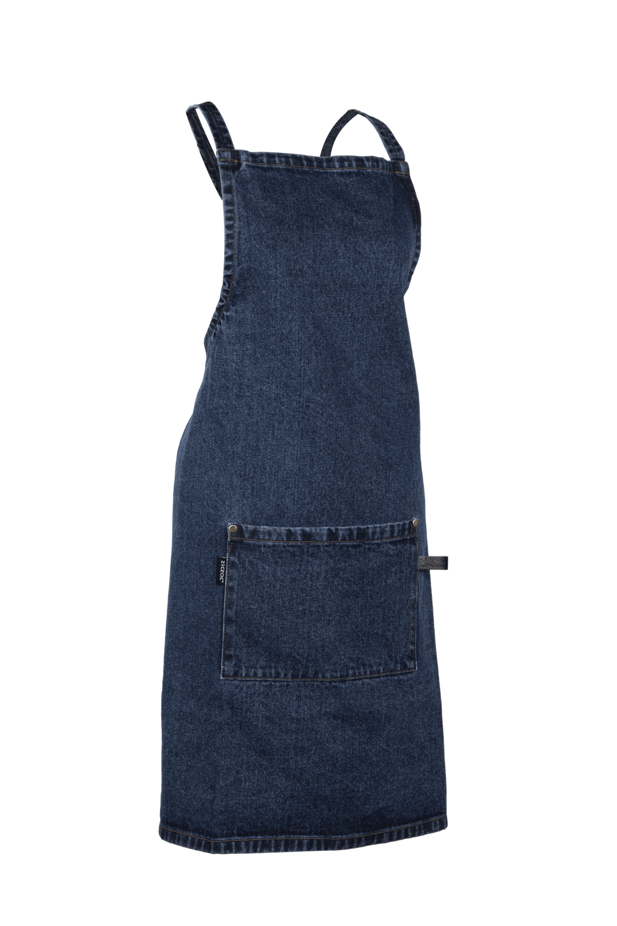 Apron Denim crossback - 75x85 cm, blue