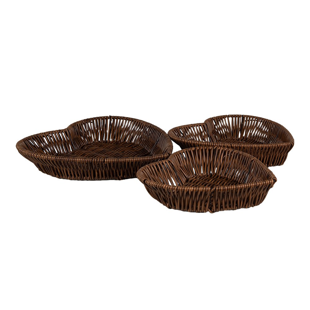 Mand set van 3 Bruin Kunststof