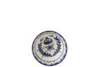 J-Line kom Granada High - keramiek - wit/blauw - medium - Ø 22 cm