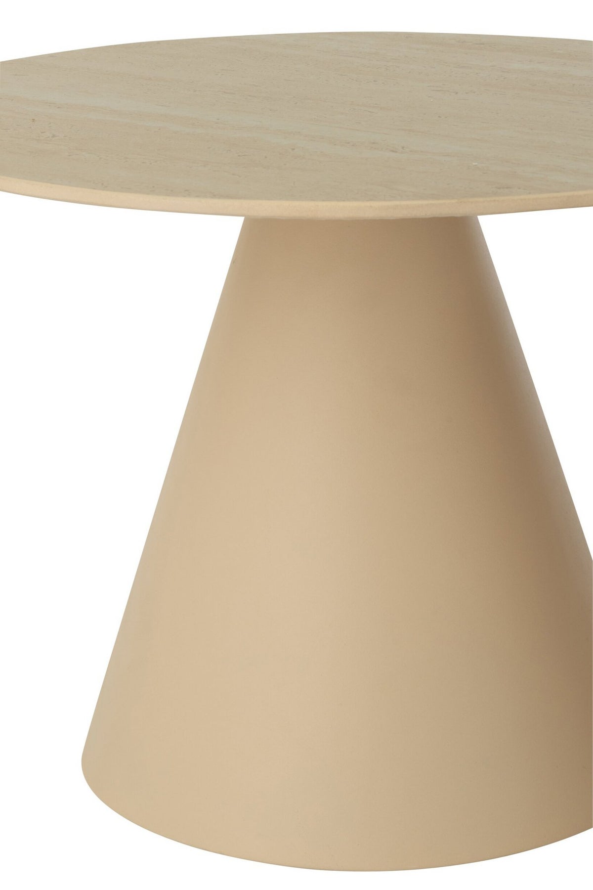 J-Line bijzettafel Kegel - ijzer - ecru/beige - set van 2