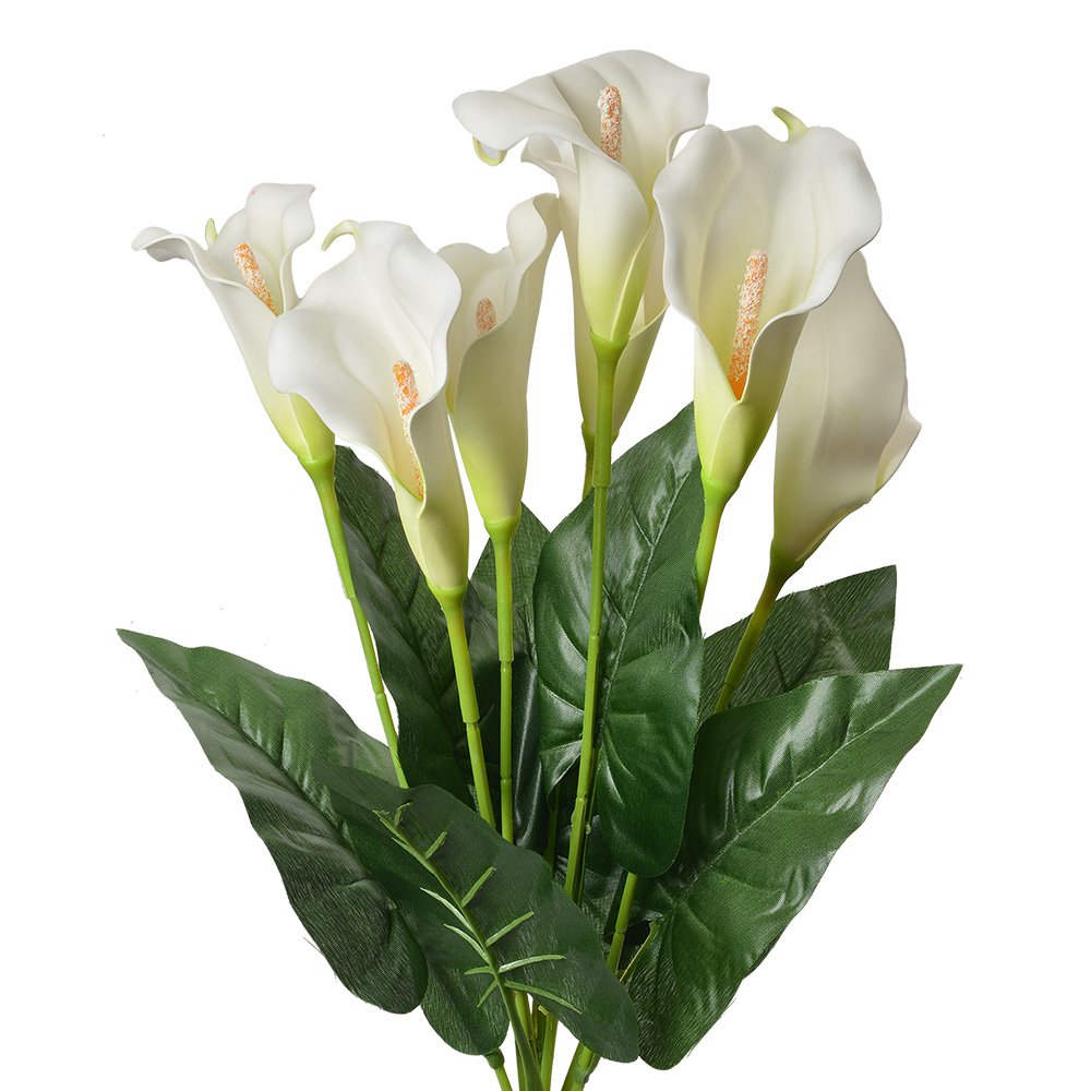 Kunstbloem 60 cm Wit Kunststof