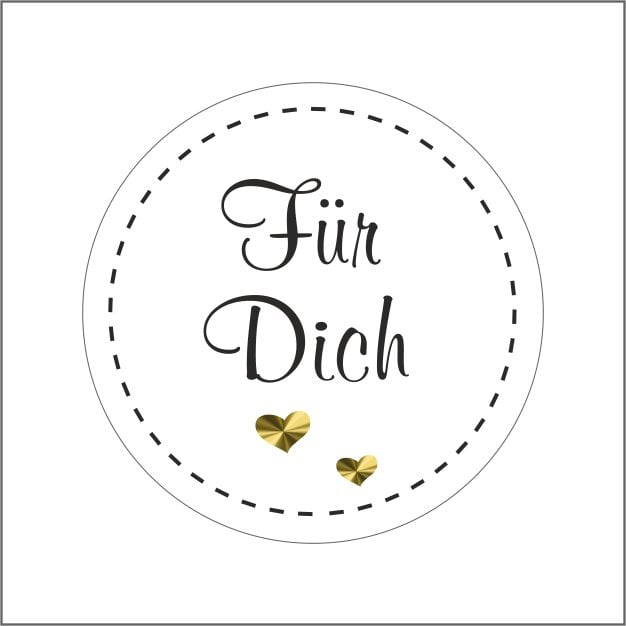 Für Dich - wensetiket - rol van 500 stuks