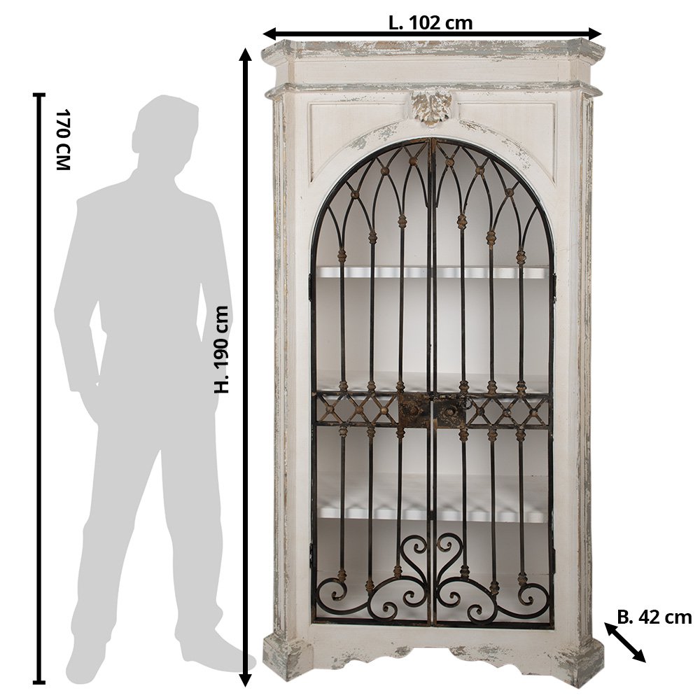 Kast Beige, Zwart 102x42x190 cm