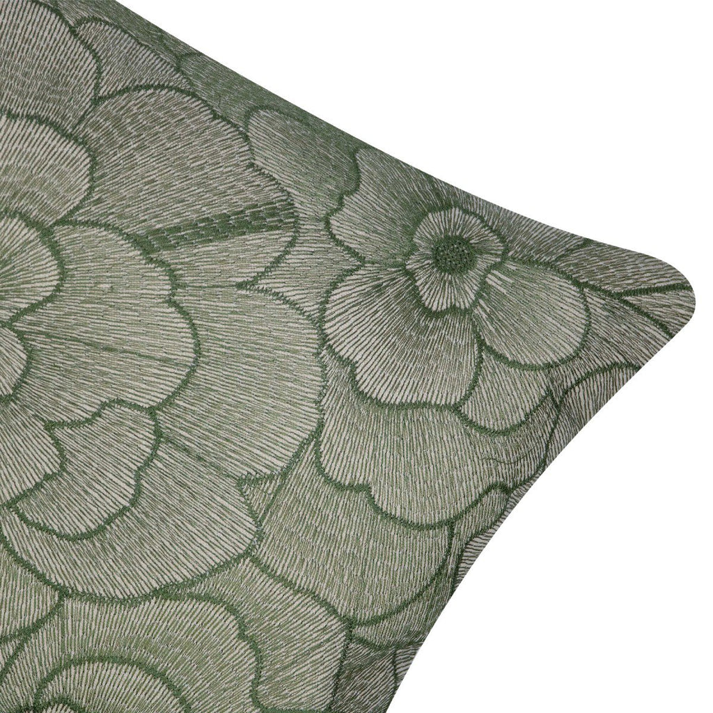 Rosanna Kussen geborduurd donker groen 30x50cm