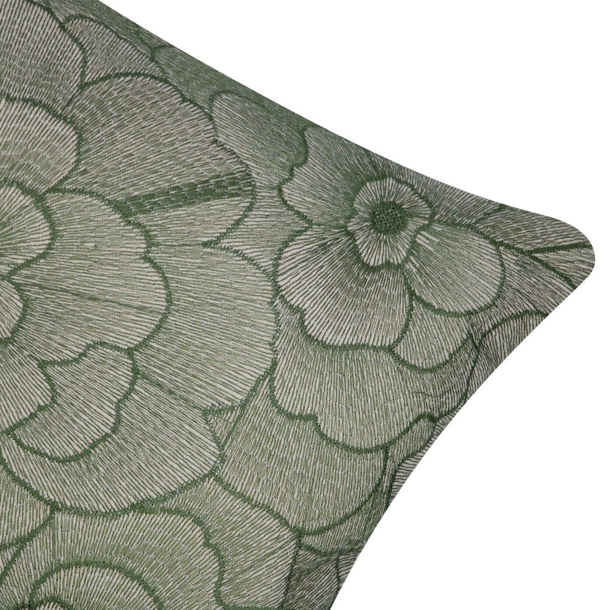 Rosanna Kussen geborduurd donker groen 30x50cm