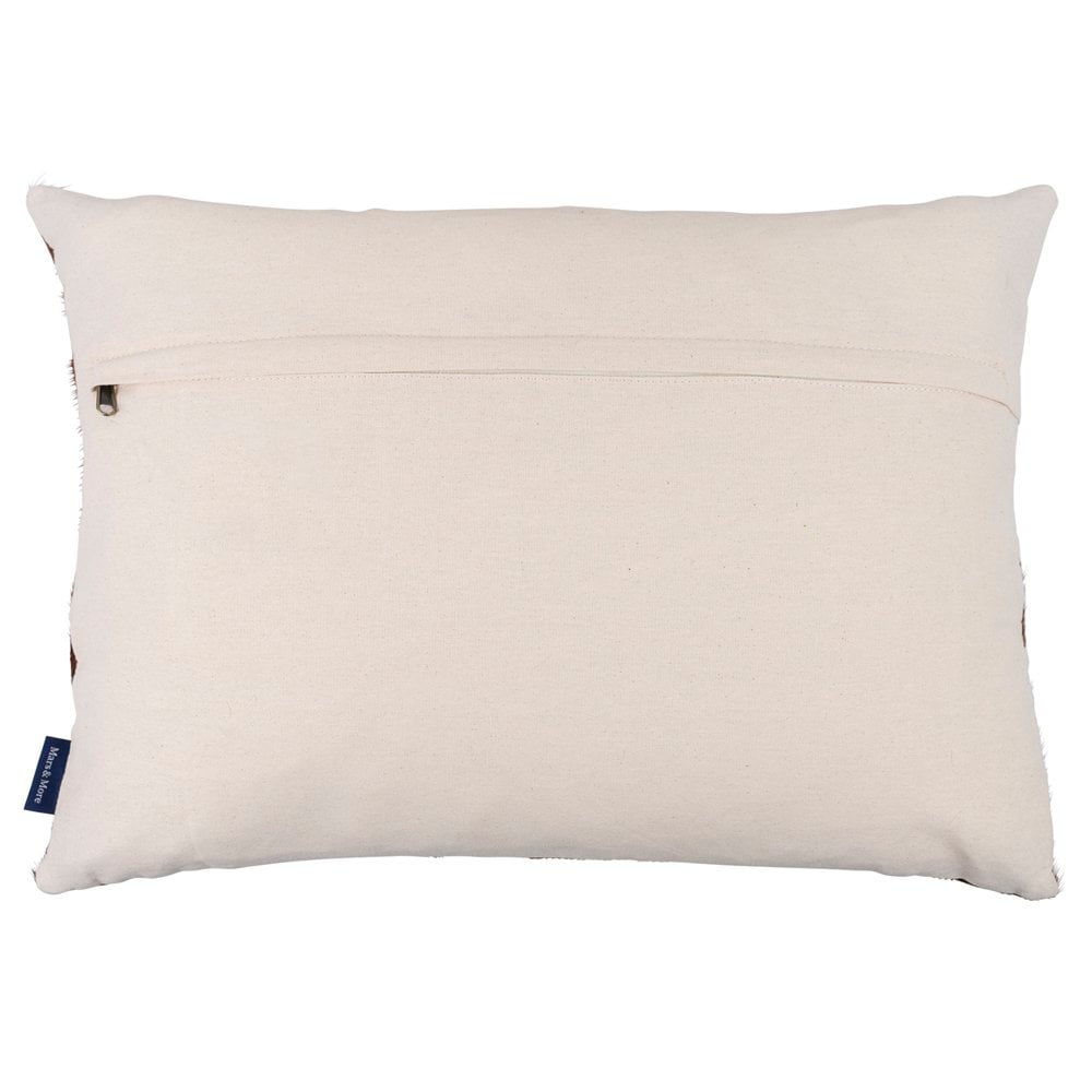 Groot kussen dekensteek koe bruin/wit 45x60cm
