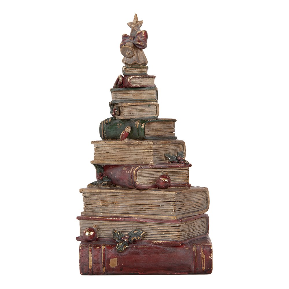 Decoratie Beeld Boeken 17x15x33 cm Rood Kunststof